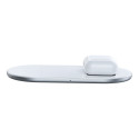 BASEUS WXJK-02 Simple bezdrátová nabíječka 2v1 pro iPhone a AirPods, bílá