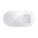 BASEUS WXJK-02 Simple bezdrátová nabíječka 2v1 pro iPhone a AirPods, bílá