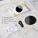 BASEUS WXJK-B01 Simple Wireless Charger Bezdrátová Qi nabíječka s výkonem 15W, černá