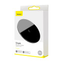 BASEUS WXJK-B01 Simple Wireless Charger Bezdrátová Qi nabíječka s výkonem 15W, černá