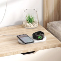 BASEUS WXPL-B02 Planet Bezdrátová nabíječka 2v1 pro iPhone a Watch vč. adaptéru 24W, bílá