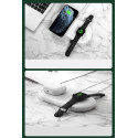 BASEUS WXPL-B02 Planet Bezdrátová nabíječka 2v1 pro iPhone a Watch vč. adaptéru 24W, bílá