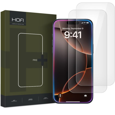 Ochranné sklo Hofi GLASS PRO+ 2-PACK pro iPhone 16 Pro/17/17 Pro - cl