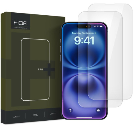 Ochranné sklo Hofi GLASS PRO+ 2-PACK iPhone 16 čiré