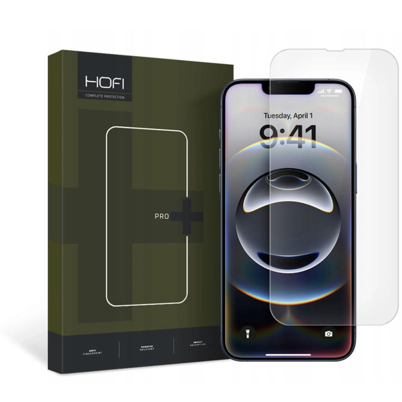 Ochranné sklo Hofi HYBRID PRO+ pro iPhone 13 / 13 Pro / 14 / 16e / 17e - clear