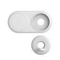 BASEUS WXPL-B02 Planet Bezdrátová nabíječka 2v1 pro iPhone a Watch vč. adaptéru 24W, bílá