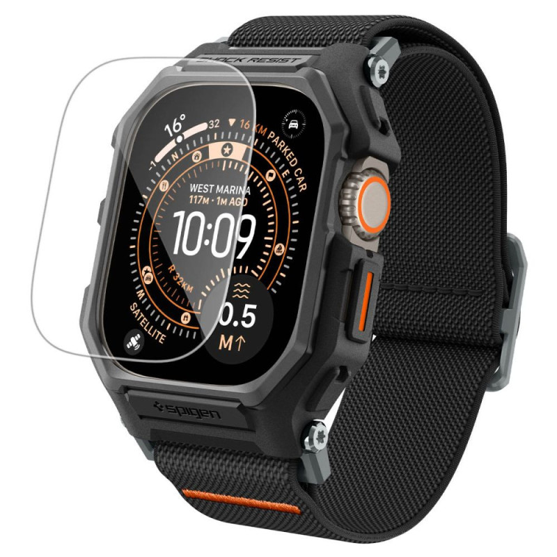 Ochranné sklo Spigen Lite Fit Pro + Spigen pro Apple Watch Ultra 49 mm - černý