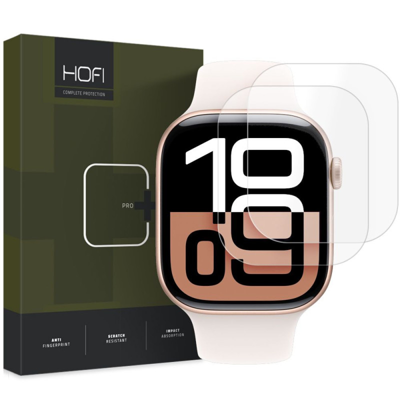 Ochranné sklo Hofi HYDROFLEX PRO+ pro Apple Watch 10 / 11 (42 mm) - clear