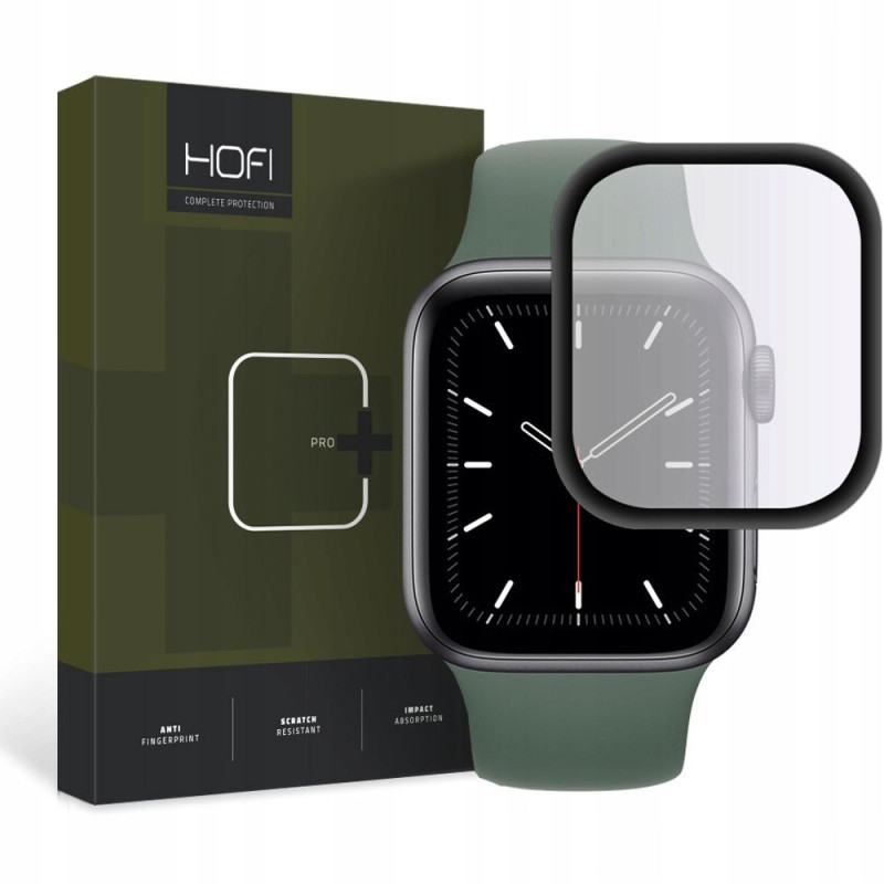 Ochranné sklo Hofi HYBRID GLASS APPLE WATCH 4 / 5 / 6 / SE 1 / 2 / 3 (40MM) pro Apple Watch - black