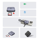 Ugreen 65095 magnetická čtečka + USB‑C PD 100W - šedá