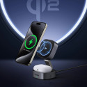 Nabíječka Ugreen W702 3v1 MagSafe/Qi2 + USB‑C – černá