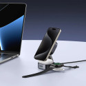 Nabíječka Ugreen W702 3v1 MagSafe/Qi2 + USB‑C – černá