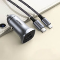 Nabíječka do auta UGREEN CD130 30W USB-A/USB-C - šedá