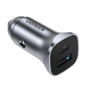 Nabíječka do auta UGREEN CD130 30W USB-A/USB-C - šedá