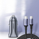 Nabíječka do auta UGREEN CD130 30W USB-A/USB-C - šedá