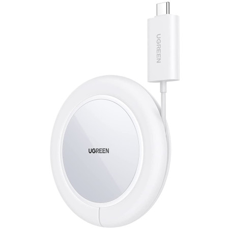 Ugreen CD245 40123 bezdrátová nabíječka Qi/MagSafe 15W - bílá
