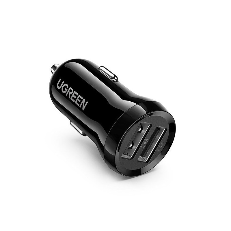 Nabíječka do auta Ugreen 2x USB 24W 4.8A pro zařízení - černá