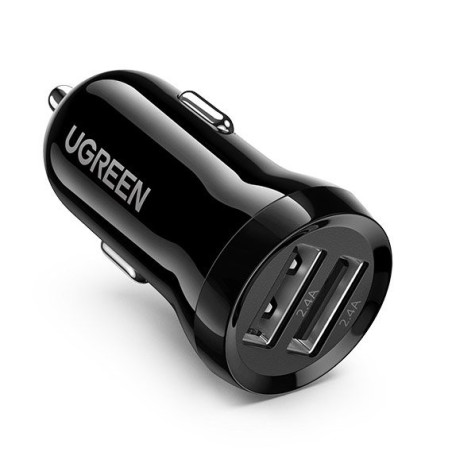 Ugreen nabíječka do auta 2x USB 24W 4.8A černá