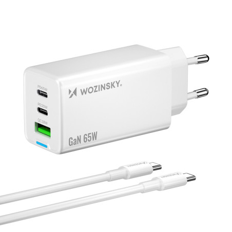 Nabíječka Wozinsky WDCCBC 65W GaN - bílá