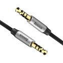 BASEUS Yiven CAM30-CS1 Kabel audio jack/jack 3,5mm (AUX), 1,5m, černý