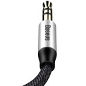 BASEUS Yiven CAM30-CS1 Kabel audio jack/jack 3,5mm (AUX), 1,5m, černý