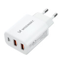 Wozinsky CWCUCW nabíječka 30W USB-C + 2× USB-A bílá