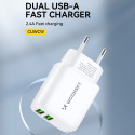 Nástěnná nabíječka Wozinsky CUWCW 2.4A 2x USB-A - bílá