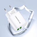 Nástěnná nabíječka Wozinsky CUWCW 2.4A 2x USB-A - bílá
