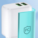 Nástěnná nabíječka Wozinsky CUWCW 2.4A 2x USB-A - bílá