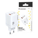 Nabíječka Wozinsky CGWCW 65W GaN 2×USB-C + USB-A - bílá