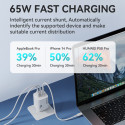 Nabíječka Wozinsky CGWCW 65W GaN 2×USB-C + USB-A - bílá