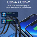 Nabíječka do auta Wozinsky WDCCAC 36W USB-C + USB-A černá