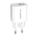 Nabíječka Wozinsky WGWCW 20W USB-A + USB-C - bílá