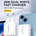 Nabíječka Wozinsky WGWCW 20W USB-A + USB-C - bílá