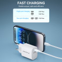 Nabíječka Wozinsky WGWCW 20W USB-A + USB-C - bílá