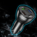 Nabíječka do auta Wozinsky WCCAW 50W 4×USB-A - bílá