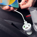 Nabíječka do auta Wozinsky WCCAW 50W 4×USB-A - bílá