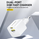 Wozinsky WWCEAC GaN nabíječka 33W USB-A USB-C - bílá