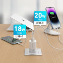 Wozinsky WWCEAC GaN nabíječka 33W USB-A USB-C - bílá