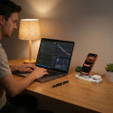 Tech-Protect A51 ARCTICBOOST 3v1 MagSafe nabíječka 25W Qi2.2 bílá