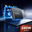 Tech-Protect DC240W-GAN 240W 6portová desktop nabíječka - černá