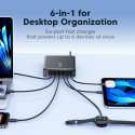 Tech-Protect DC240W-GAN 240W 6portová desktop nabíječka - černá