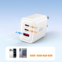 Tech-Protect NCA65W-GAN 65W 3-port nabíječka PD/QC3.0 bílá
