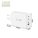 Nabíječka Tech-Protect NC240W-GAN 240W 4port PD/QC3.0 bílá