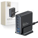 Tech-Protect DC160W-GAN 6port stolní nabíječka 160W - černá