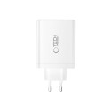 Tech-Protect NC140W-GAN 4port nabíječka PD 140W QC3.0 bílá