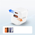 Nabíječka Tech-Protect NCA45W-GAN 2-PORT 45W PD/QC3.0 - bílá