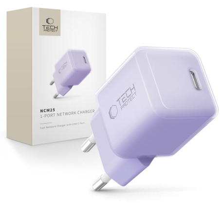 Nabíječka Tech-Protect NCM25 PD 25W USB-C - baby purple