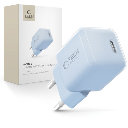 Nabíječka Tech-Protect NCM25 25W USB-C PD - baby blue