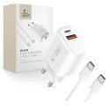 Nabíječka Tech-Protect NCA30 2x port USB-C PD 30W - bílá